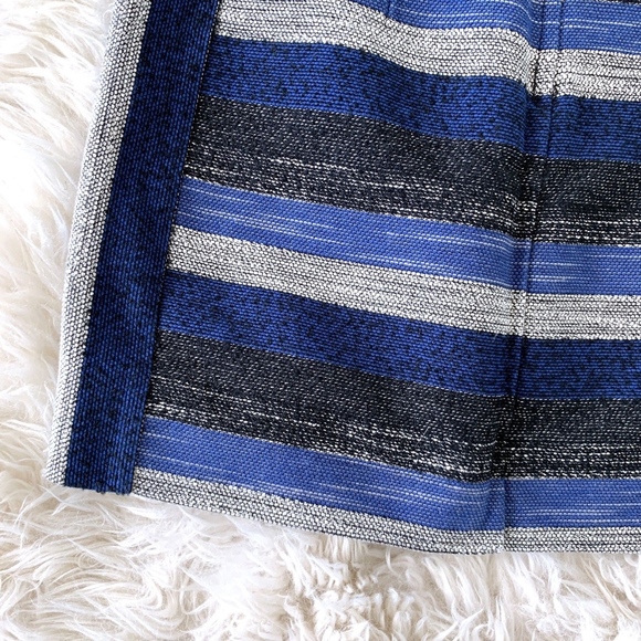 H&M Black Blue White Stripe Mini Skirt - Picture 7 of 7